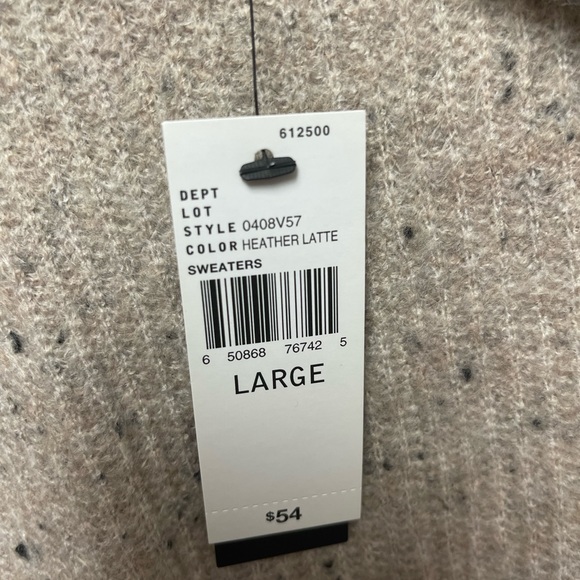 NWT mock neck tan sweater - Picture 3 of 3